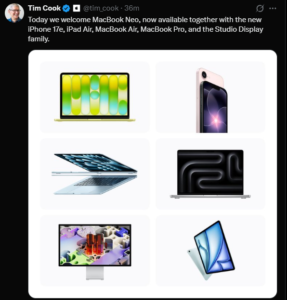 Today we welcome MacBook Neo….