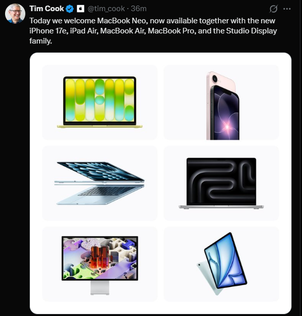 Today we welcome MacBook Neo….