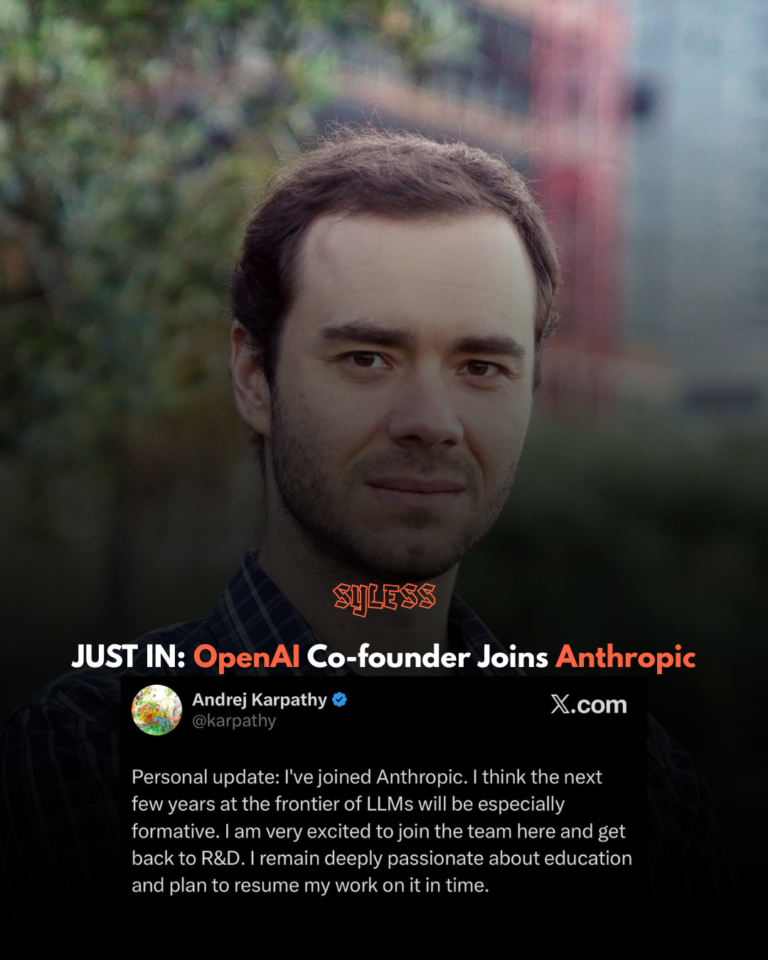 OpenAI Co-founder Andrej Karpathy joins Anthropic.